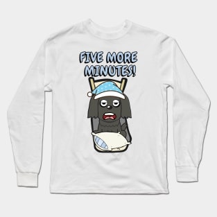 Lazy black dog cant get out of bed Long Sleeve T-Shirt